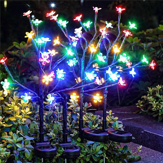 Solar Garden Lights Waterproof, Solar Lights Outdoor Decorative 8Pack, 160Led by IUEECEN