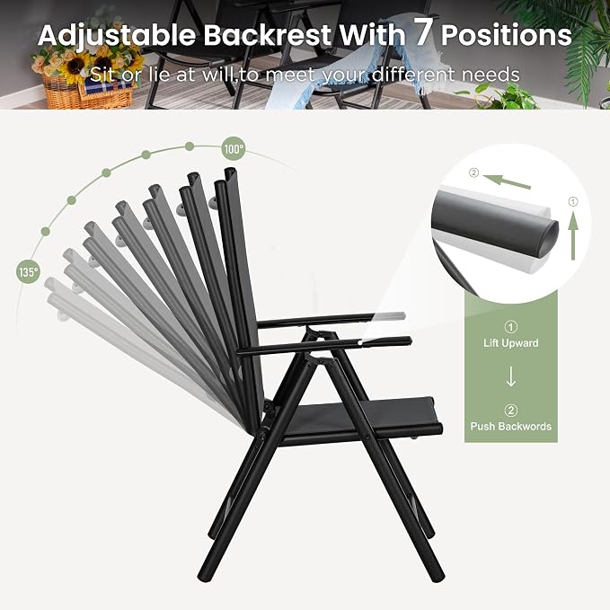 PHI VILLA 5 Pcs Patio Dining Set - Image 3