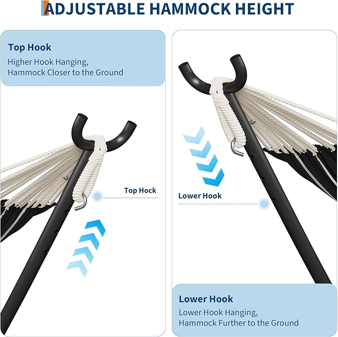 GarveeLife Double 2 Person Hammock, Indoor Outdoor Standing Hammock - Image 5