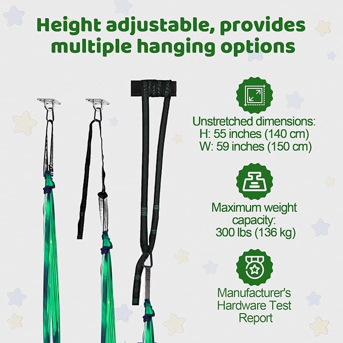 Sensory Swing for Kids Indoor and Outdoor Therapy Cuddle Swing Snuggle Hammock - Image 6