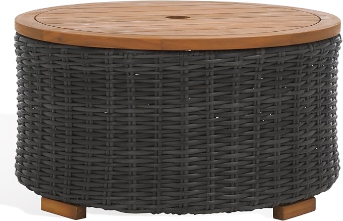 SAFAVIEH Couture Collection Anguilla Dark Grey Faux Wicker Indoor/Outdoor by SAFAVIEH