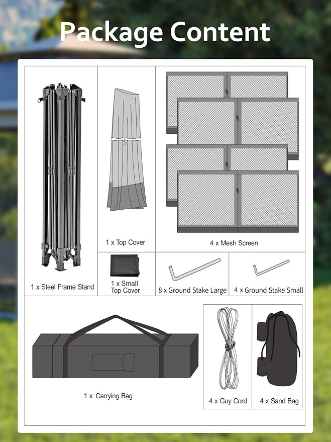 Garveelife 11x11 Pop Up Gazebo Tent - Image 7