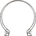SAFAVIEH Outdoor Collection Mizell Black Rust Lattice Wrought Iron Moon Gateway by SAFAVIEH
