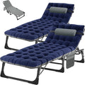 ABORON 2PK Heavy Duty Tanning Chair, 5-Gear Outdoor Folding Chaise Lounge Chair by ABORON