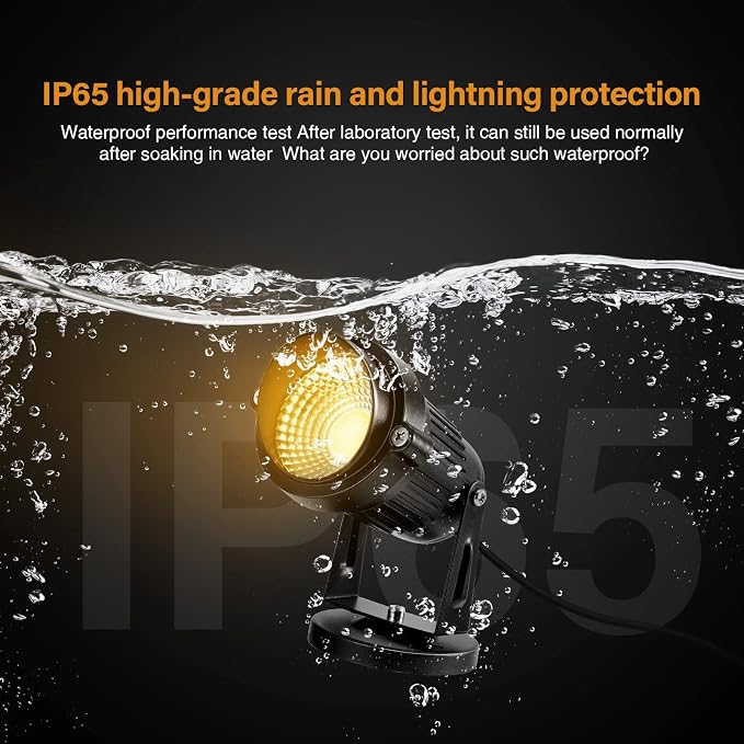 LemonBest Landscape Lights - 5W 110V Outdoor Spotlight - Waterproof IP65-3000K - Image 5