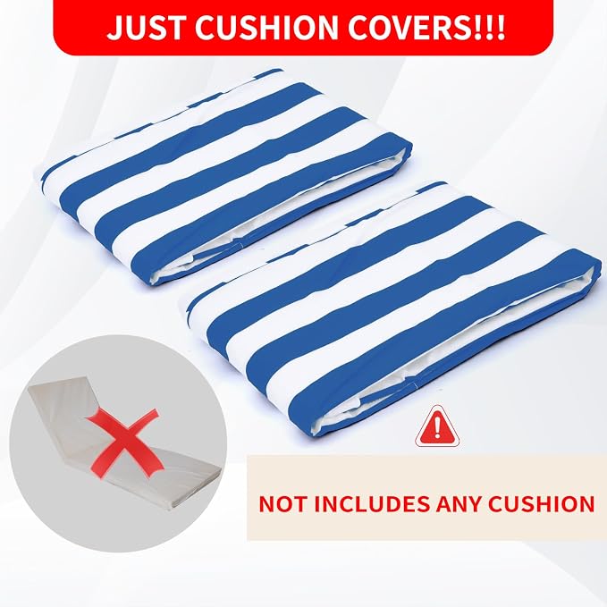 Outdoor Chaise Lounge Cushions Covers - Image 2