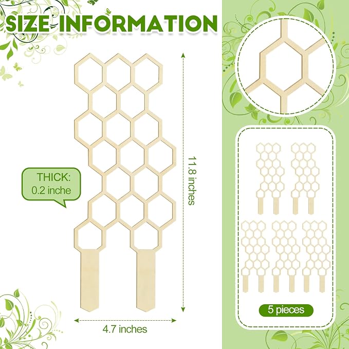 Nuenen 5 Pack Indoor Plant Trellis - Image 2