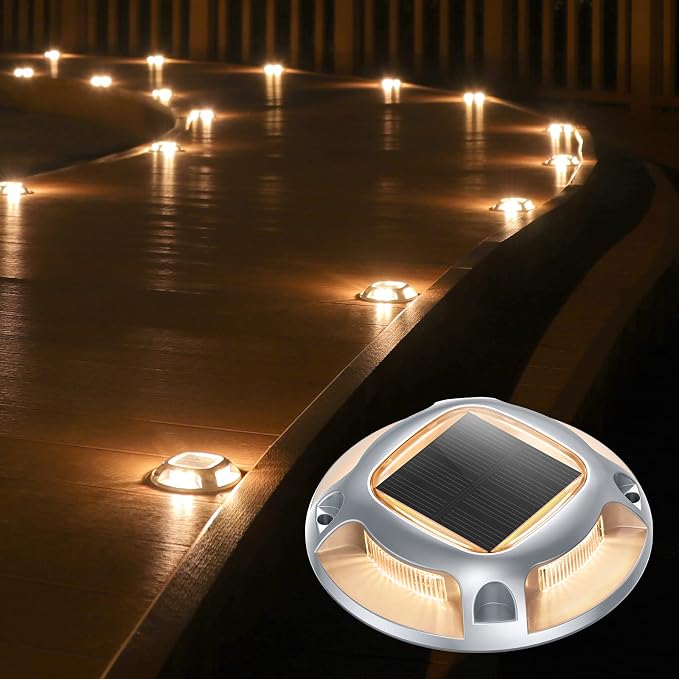 AGPTEK Solar Driveway Lights Outdoor 1 Pack, 2 Color Modes LED Deck Dock Marine - Image 7