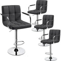 Yaheetech Bar Stools Set of 4, PU Leather Adjustable Barstools by Yaheetech