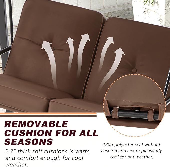 AECOJOY Outdoor Patio Swing Chair - Image 5