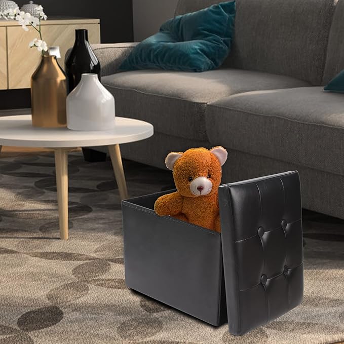 ALASDO Storage Ottoman Footrest Stool Small Ottoman - Image 5