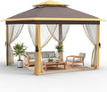 11x11 FT Outdoor Gazebo, Heavy Duty Pavilion by Towallmark
