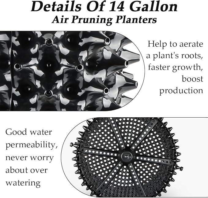 14 Gallon Air Pruning Planters, Plastic Pots - Image 5