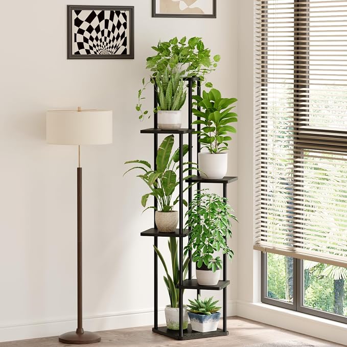 Bamworld Tall Plant Stand Indoor 6 Tier Plant Holder - Image 3