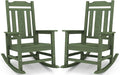 SERWALL Oversized Rocking Chair Set of 2 Outdoor, HDPE Outdoor Rocking Chair by SERWALL