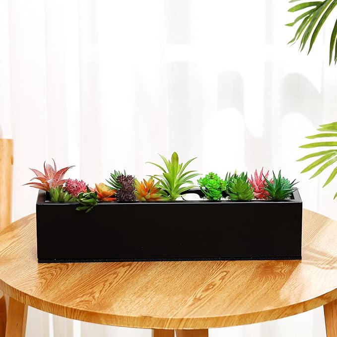 16.1 x 3.2 x 3.5 Inch Long Rectangular Planter Box Window Sill Plant Box Metal - Image 7