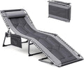 Devoko 4-Fold Padded Portable Folding Outdoor Chaise Lounge Heavy Duty by DEVOKO