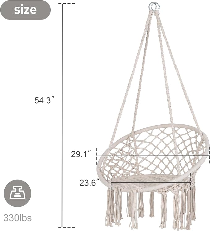SUNCREAT Hammock Chair Macrame Swing - Image 6