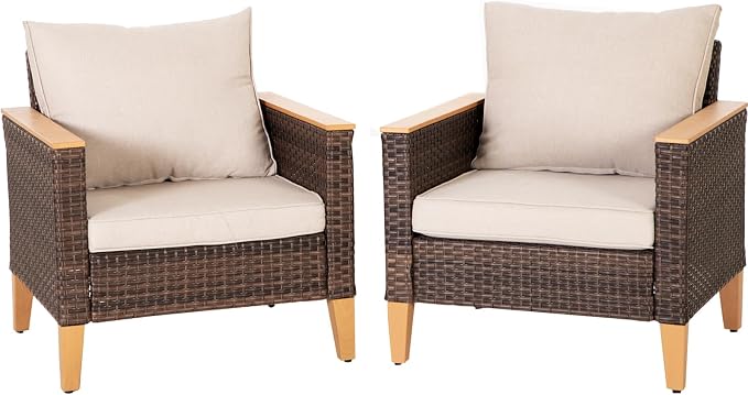 Sophia & William Outdoor Patio Sectional Sofa Set 2 Seats High Back Single by SophiaWilliam