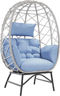 SWITTE Wicker Egg Chair Outdoor, Oversized Patio Lounge Chairs by SWITTE