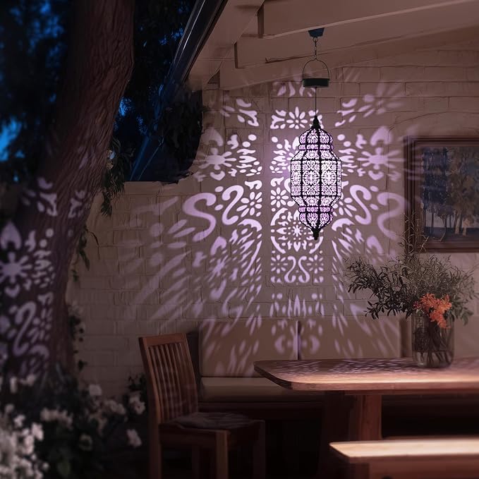 18 Inch High Large Hanging Solar Lights Outdoor Garden Decor, Decorative - Image 5