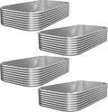 4 PCS 6x3ft Galvanized Raised Garden Bed Outdoor, Metal Garden Bed by Mostmahes