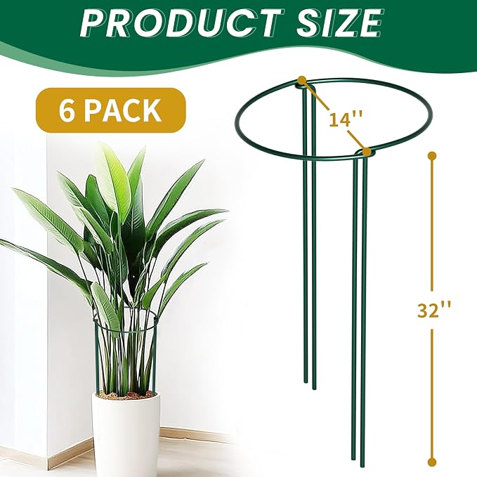 TCBWFY 14" Dx32 H Plant Supports Stakes - Image 2