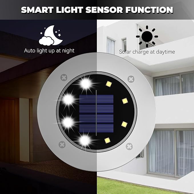 Solar Lights Outdoor 12 Pack, Solar Garden Outdoor Waterproof Pathway Lights - Image 5