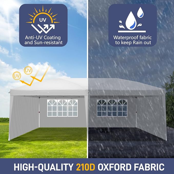 Outvita 10x20ft Ez Pop Up Canopy, Portable Instant Canopy Tent - Image 5