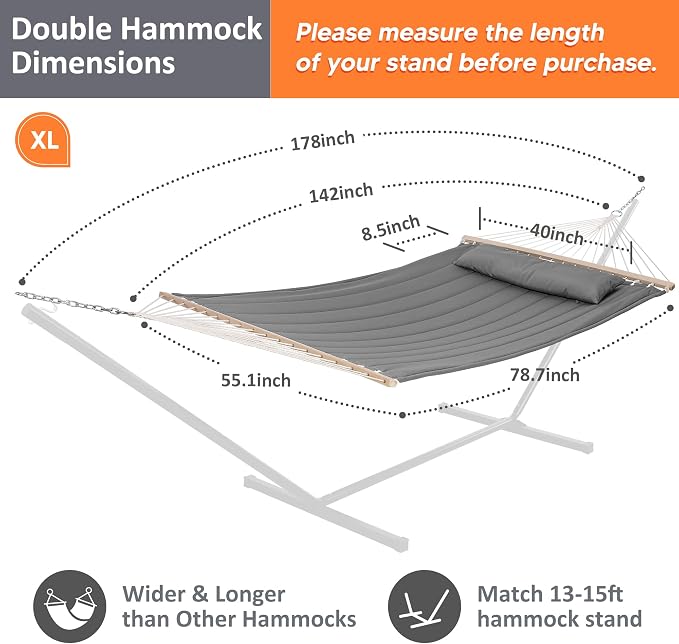 SUNCREAT Portable Double Hammock - Image 5