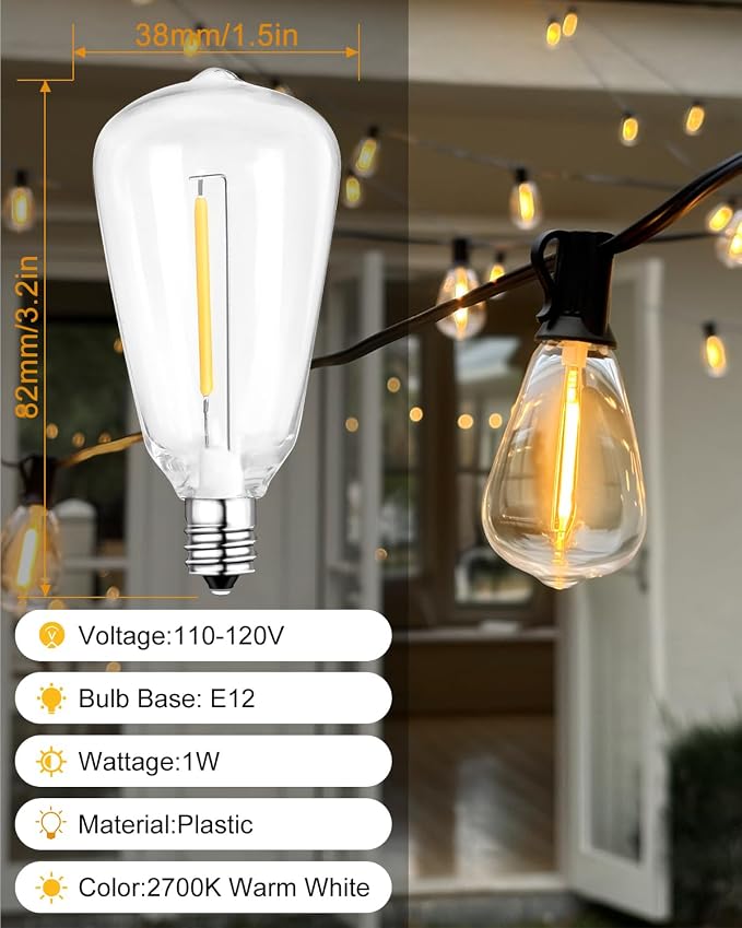 BRIMAX 10FT Outdoor String Lights - Image 4