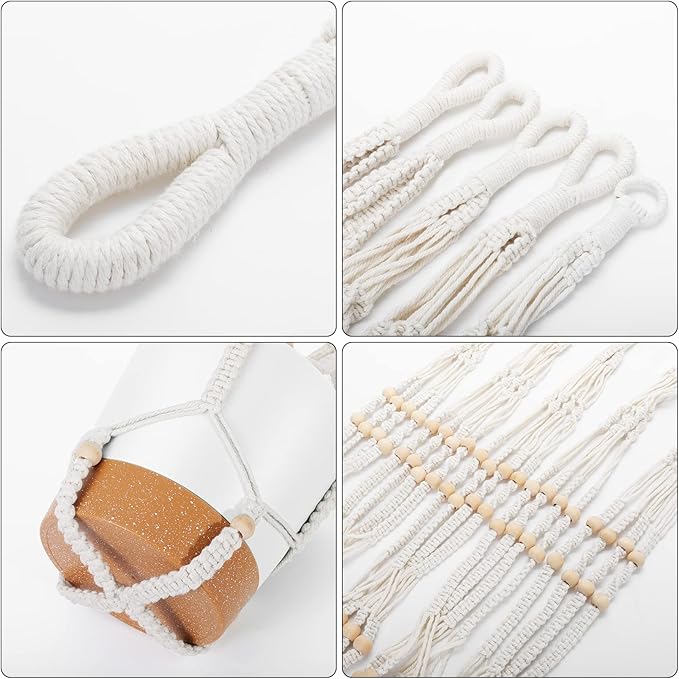 GARDIFE Hanging Planters for Indoor Plants, Macrame Plant Hanger, 35 Inches - Image 4