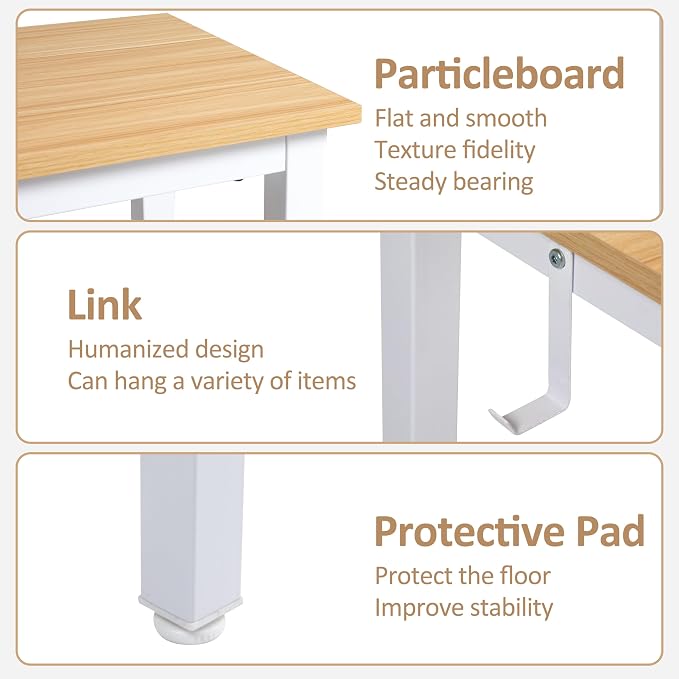 Finnhomy 47" Industrial Bar Table Set - Image 6