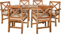 Walker Edison Delray Classic 7 Piece Acacia Wood Outdoor Dining Set by WalkerEdison