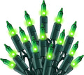 TW SHINE Green Christmas Lights, 18.5FT 100 Count Incandescent Halloween Lights by TWSHINE