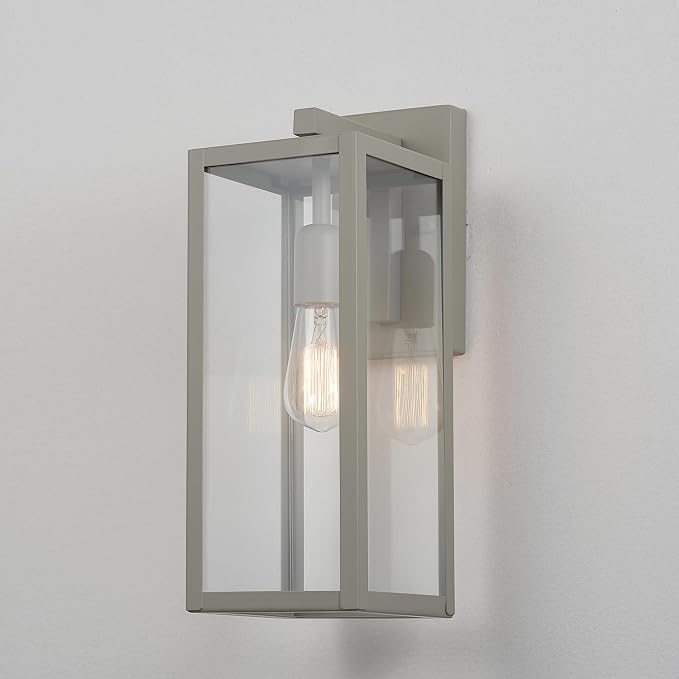 GLOBE Electric 44838 Bowery 1-Light Outdoor Indoor Wall Sconce, Matte Gray - Image 6