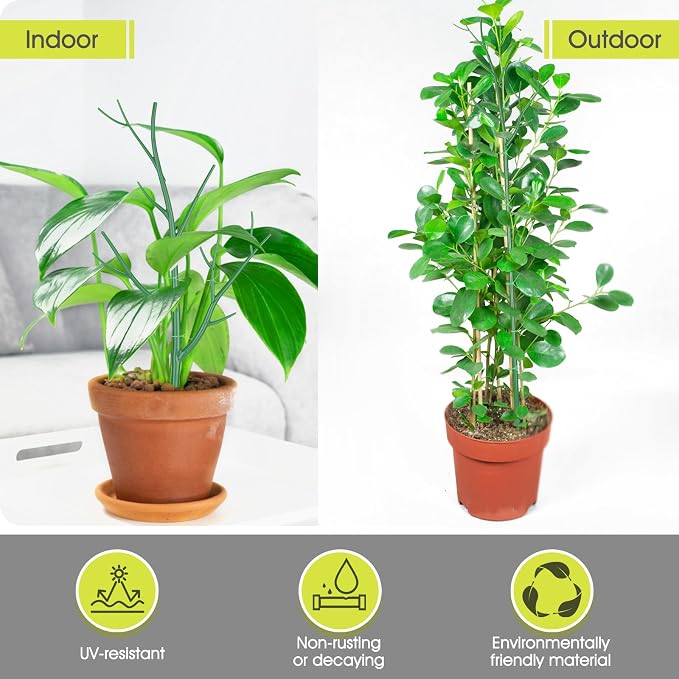 6 Pack Plant Support Stakes for Indoor Plants, 27.56 Inch Twig Plant Sticks - Image 7