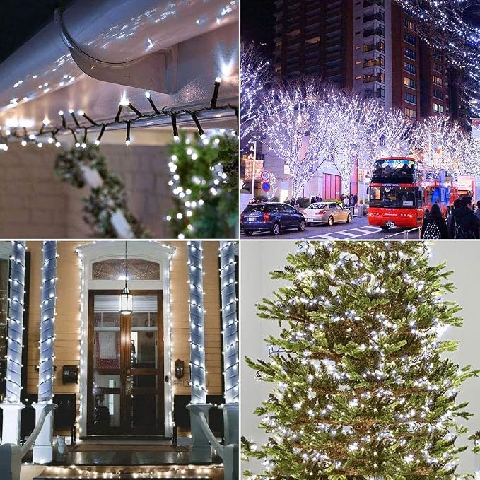 Joomer Solar Christmas Lights Outdoor, 105FT 300 LED 8 Modes Solar String - Image 5