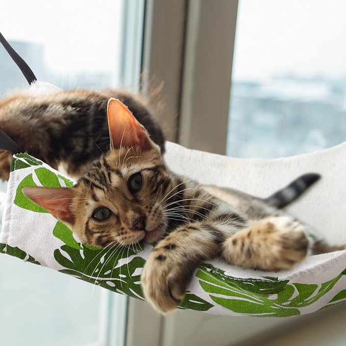 Jetec 2 Pack Cat Hammock for Cage, Catio Accessories Reversible Soft Cats Bed - Image 5