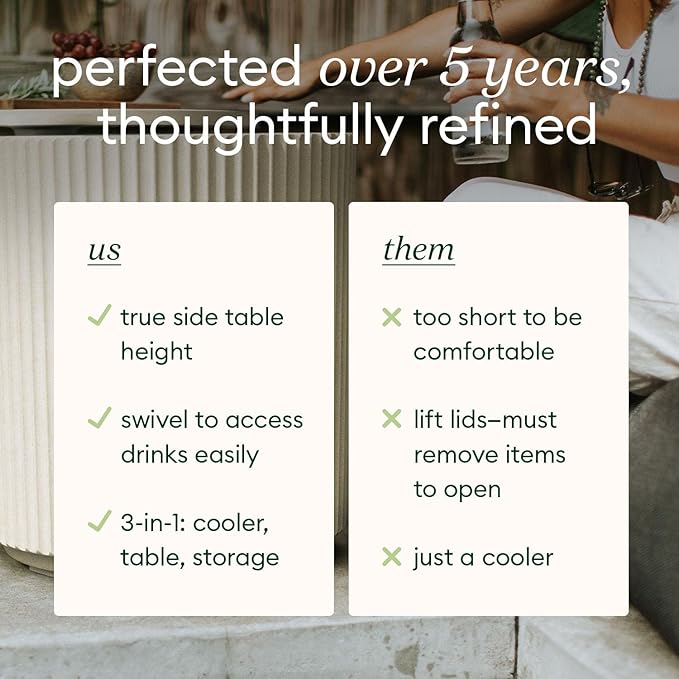 Veradek Outdoor Cooler Side Table - 2 in 1 - Designed - Image 8