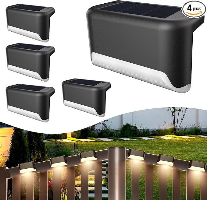Solar Deck Lights Outdoor, Waterproof LED Solar Lights by Unknown
