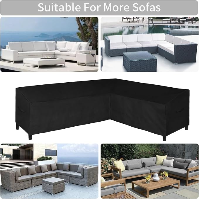 Easy-Going Patio L-Shaped Sectional Sofa Cover - Image 5