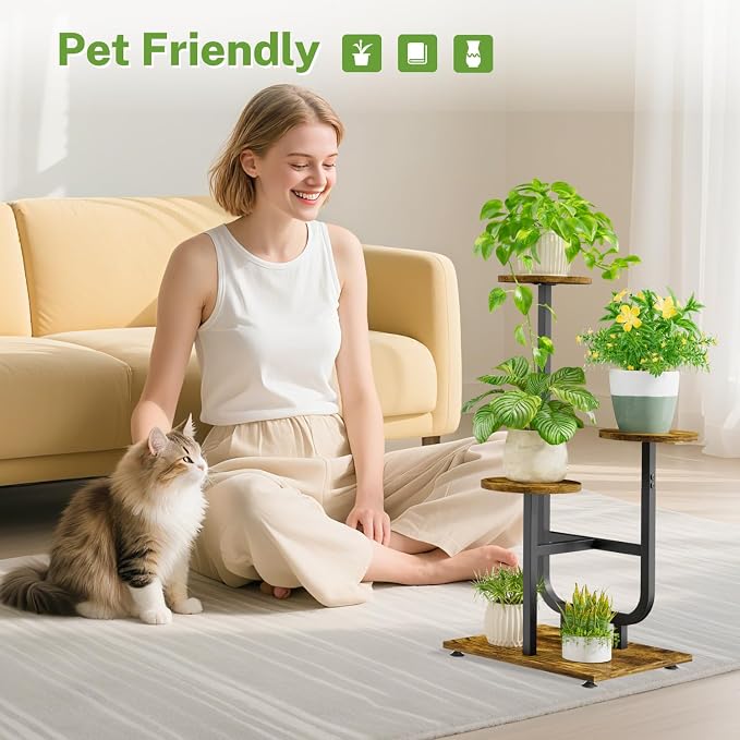 iDavosic.ly 3 Tier Plant Stand Indoor, Corner Tiered Multiple Flower Holder - Image 2