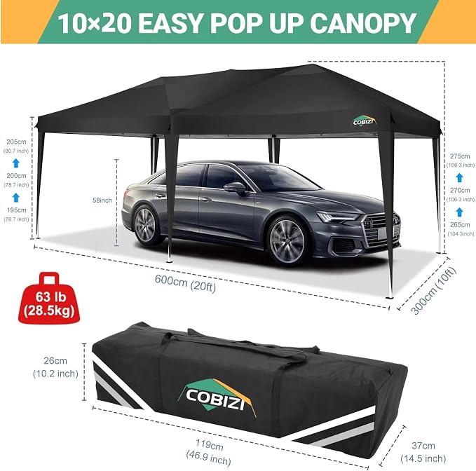 COBIZI Canopy 10x20 Pop Up Canopy Tent - Image 6