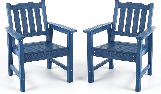 Stoog All-Weather Patio Chairs Set of 2, Heavy Duty Outdoor Chairs by Stoog