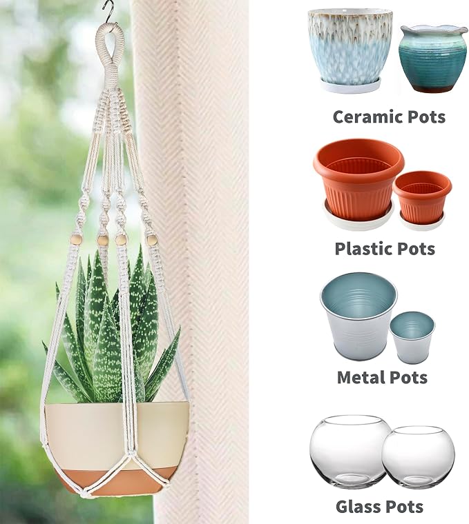 35 Inch Macrame Plant Hanger Indoor - Image 9
