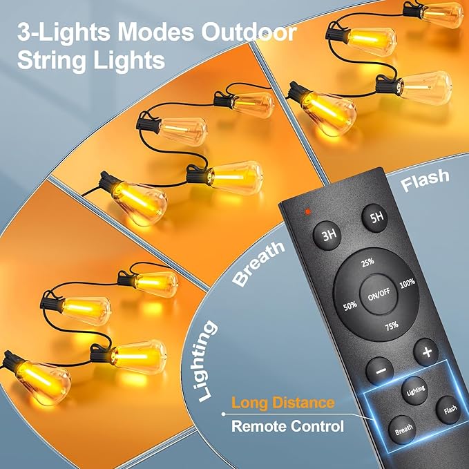 Outdoor String Led Patio Lights: 65Ft 20M Outside Waterproof Light - Image 2
