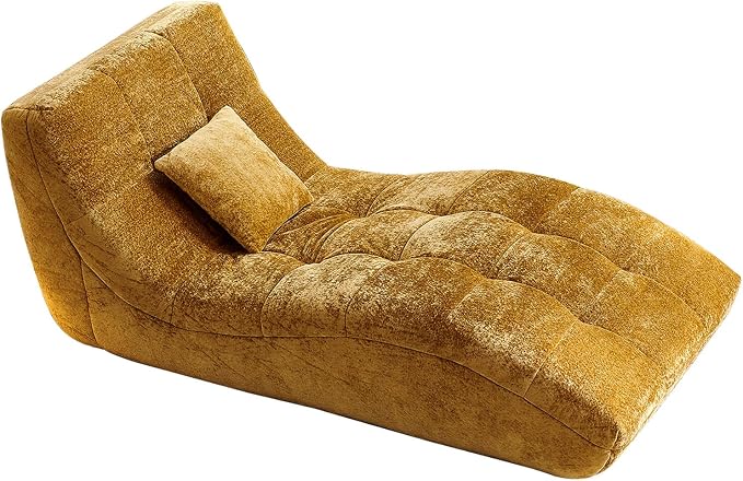 Chaise Lounge Chair with Curved Back, Modern Upholstered Recliner Sofa - Image 7