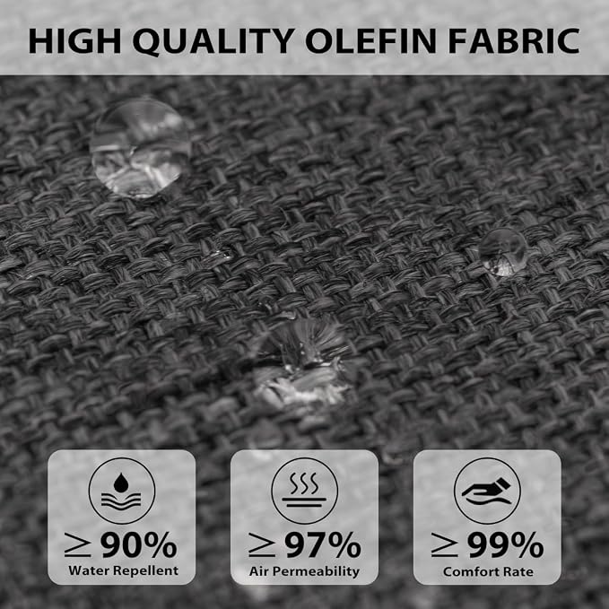 Sundale Outdoor Olefin Chaise Lounge Cushion Set of 2, Water-Resistant Patio - Image 3