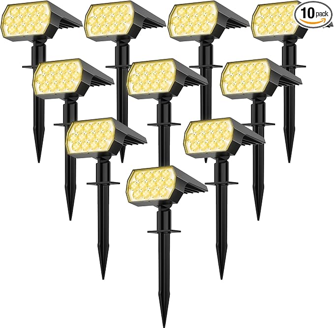 WELALO Solar Spot Lights Outdoor, 2-in-1 Solar Landscape Spotlights, Solar by WELALO